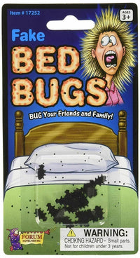 FAKE BLACK BED BUGS Pack - Tiny Mini Plastic Insects Prank Joke Gag Funny Gift