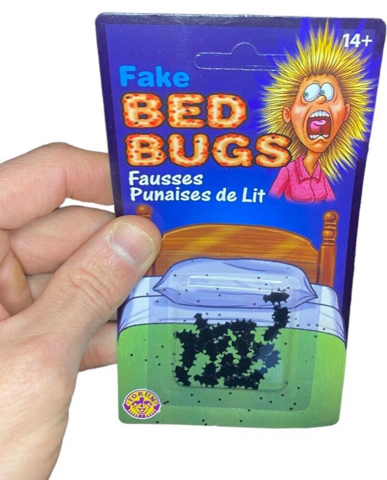 FAUX PUNAISES DE LIT NOIRES Pack - Minuscules mini insectes en plastique Prank Joke Gag Funny Gift