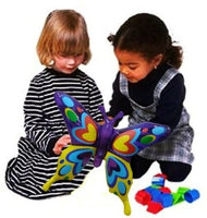 12 sopladores inflables de mariposas ~ Fiesta de juguetes Mariposas de colores brillantes (1dz)
