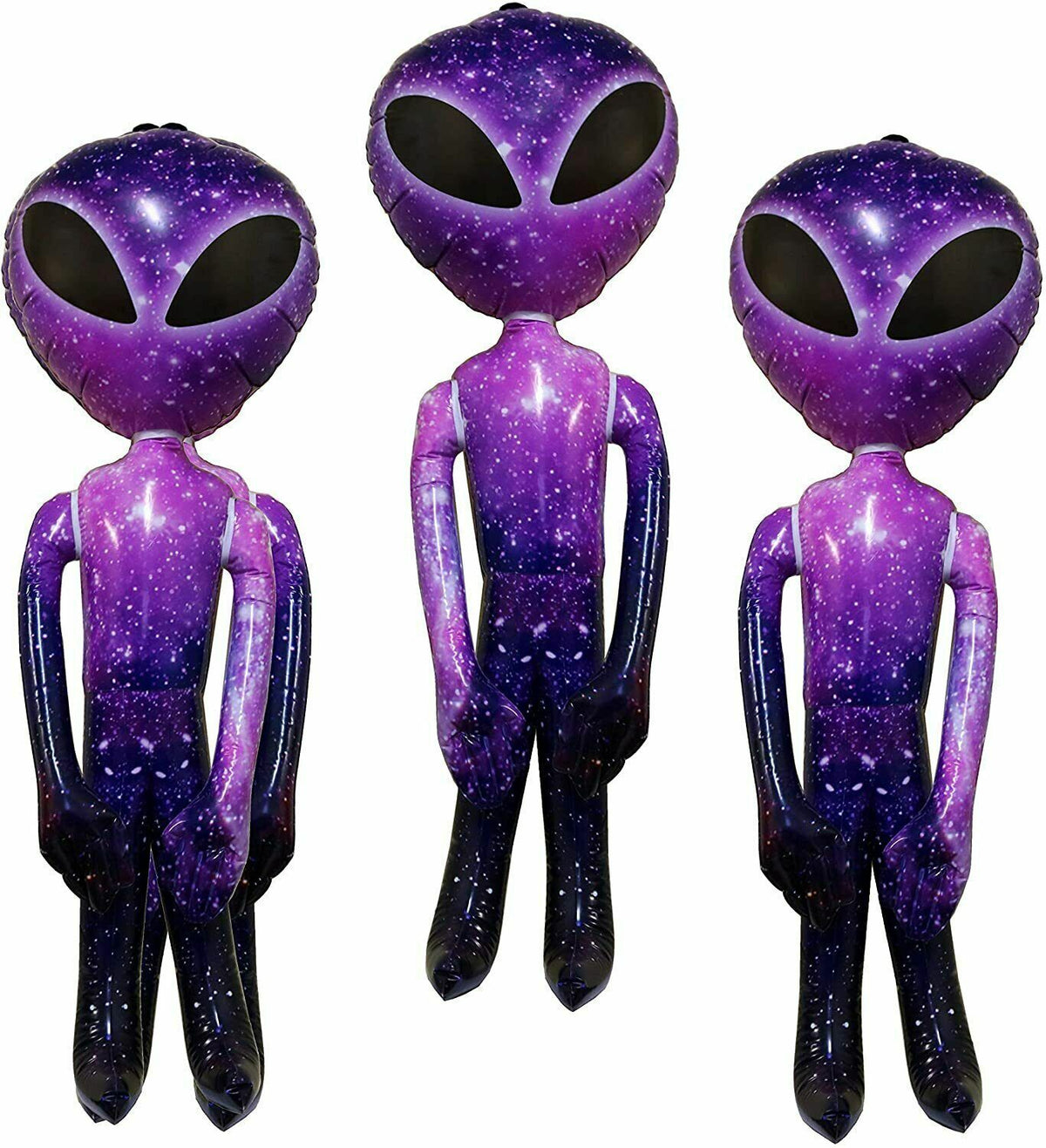 LOT DE 3 GRANDS 36" GALAXY ALIEN GONFLABLE 3 PIEDS BLOW UP PROP GAG CADEAU