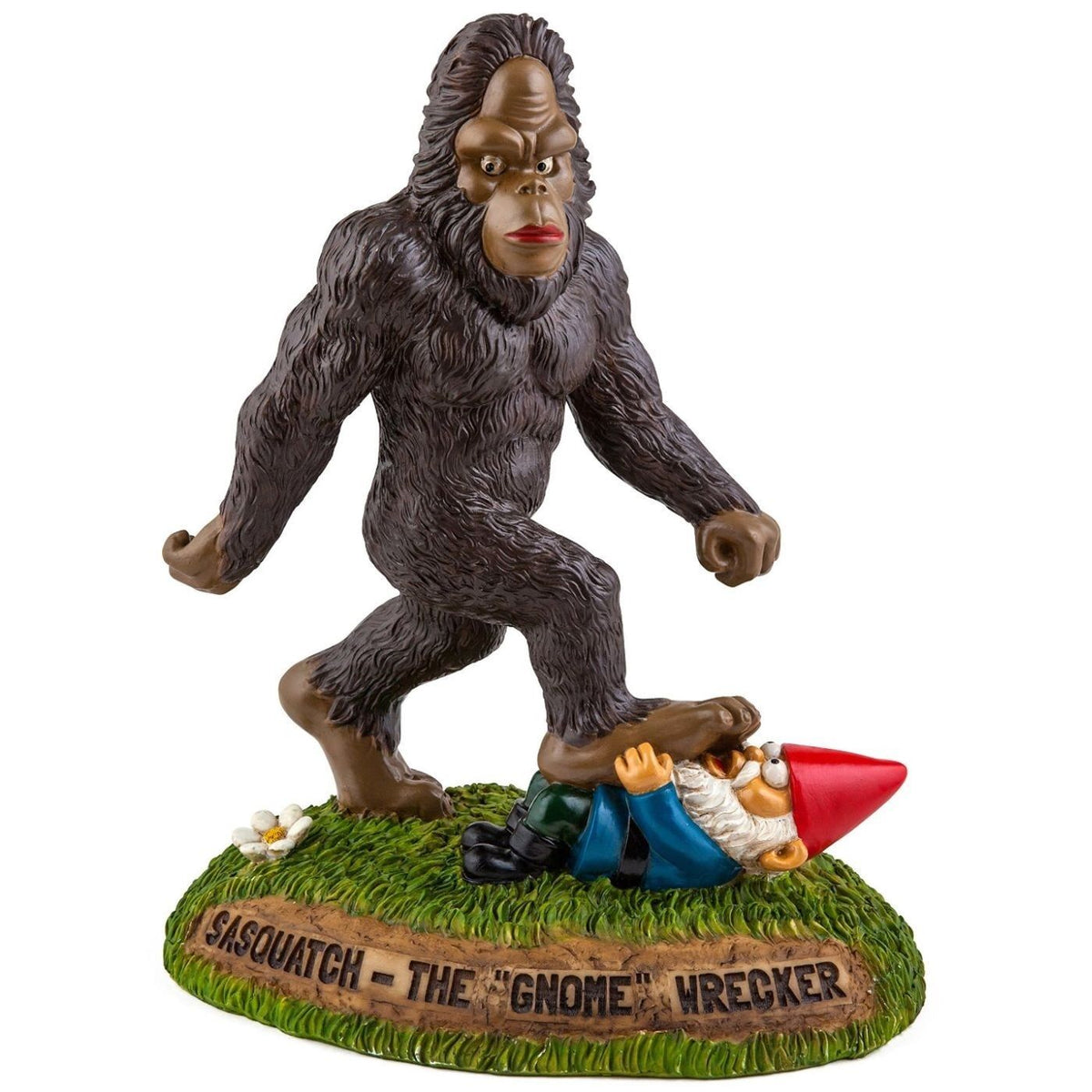 BigMouth Inc. The BigFoot Sasquatch Gnome Wrecker - Escultura de estatua de jardín