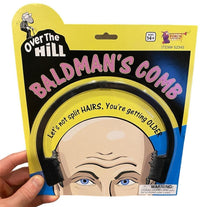 BALD MANS COMB Over The Hill Vieillesse Calvitie Cheveux Blague Prank Gag Cadeau Drôle