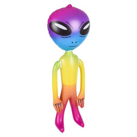 36" Rainbow Color Space Alien Inflate - Inflatable 3 Feet Blow Up Prop UFO Child Play Toy