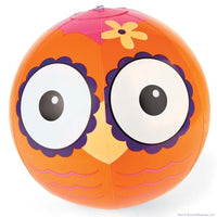 4 OWL BIRD Inflatable Vinyl Blow Up Beach Balls ~ Pool Party Toy Play Favors