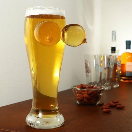 Boobies N Beer Wine Glass - Huge 27 oz Handcrafted Stein  Giggle Novelties
