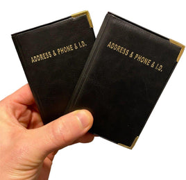 2 cuadernos de direcciones, números de teléfono y tarjetas de identificación - MIni soporte para diario de viaje de 3x4"