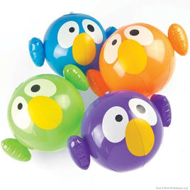 4 pelotas de playa inflables con forma de pájaro loco – juguetes inflables para fiestas en la piscina
