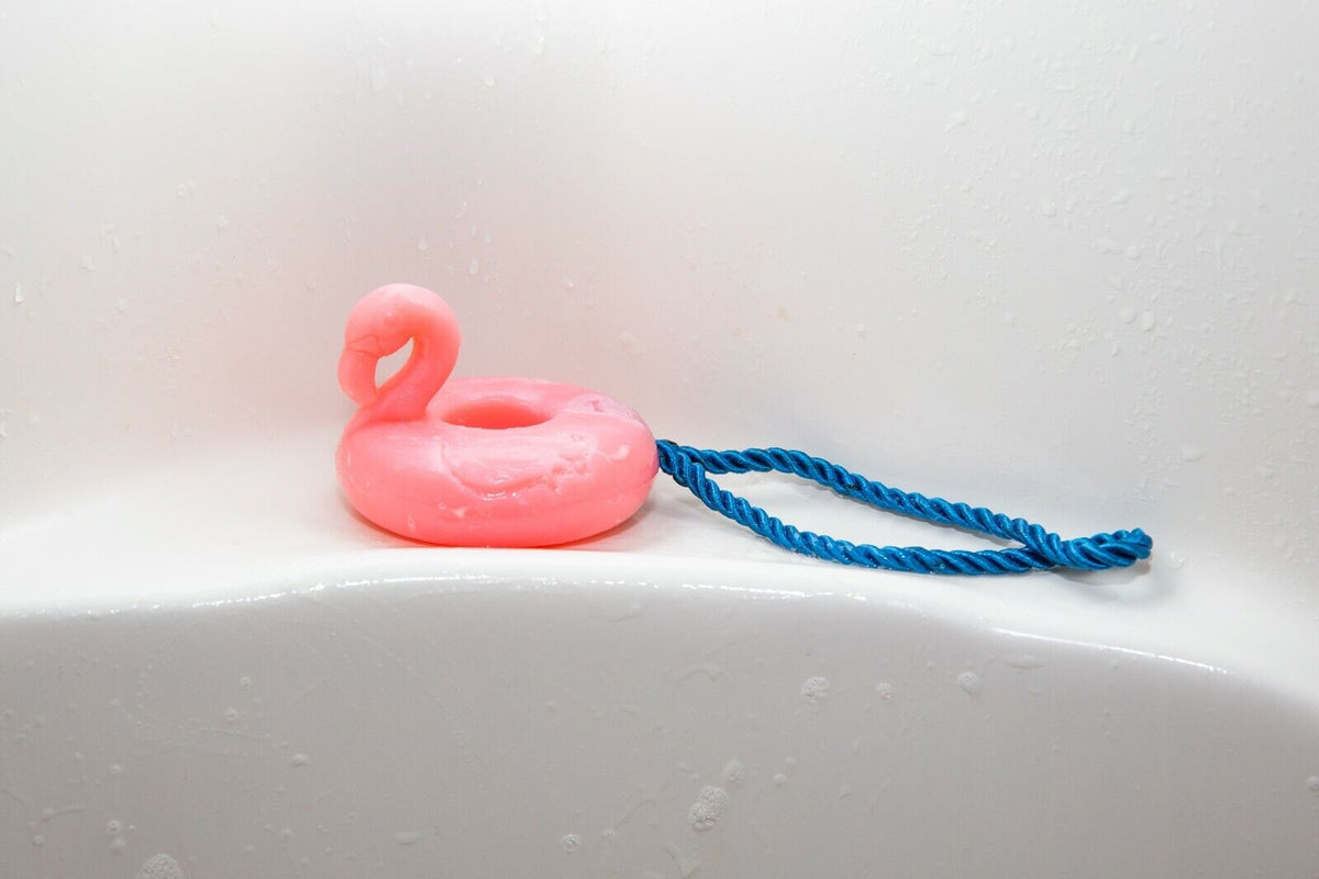 Pink Flamingo Soap on a Rope - Funny Gag Joke Novelty Gift - BigMouth Inc