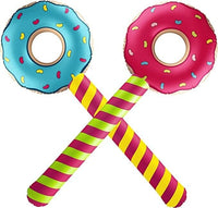 12 Chupetes de Lollipop Inflables Cumpleaños Donut Agujeros Wonka CANDYLAND Valentine