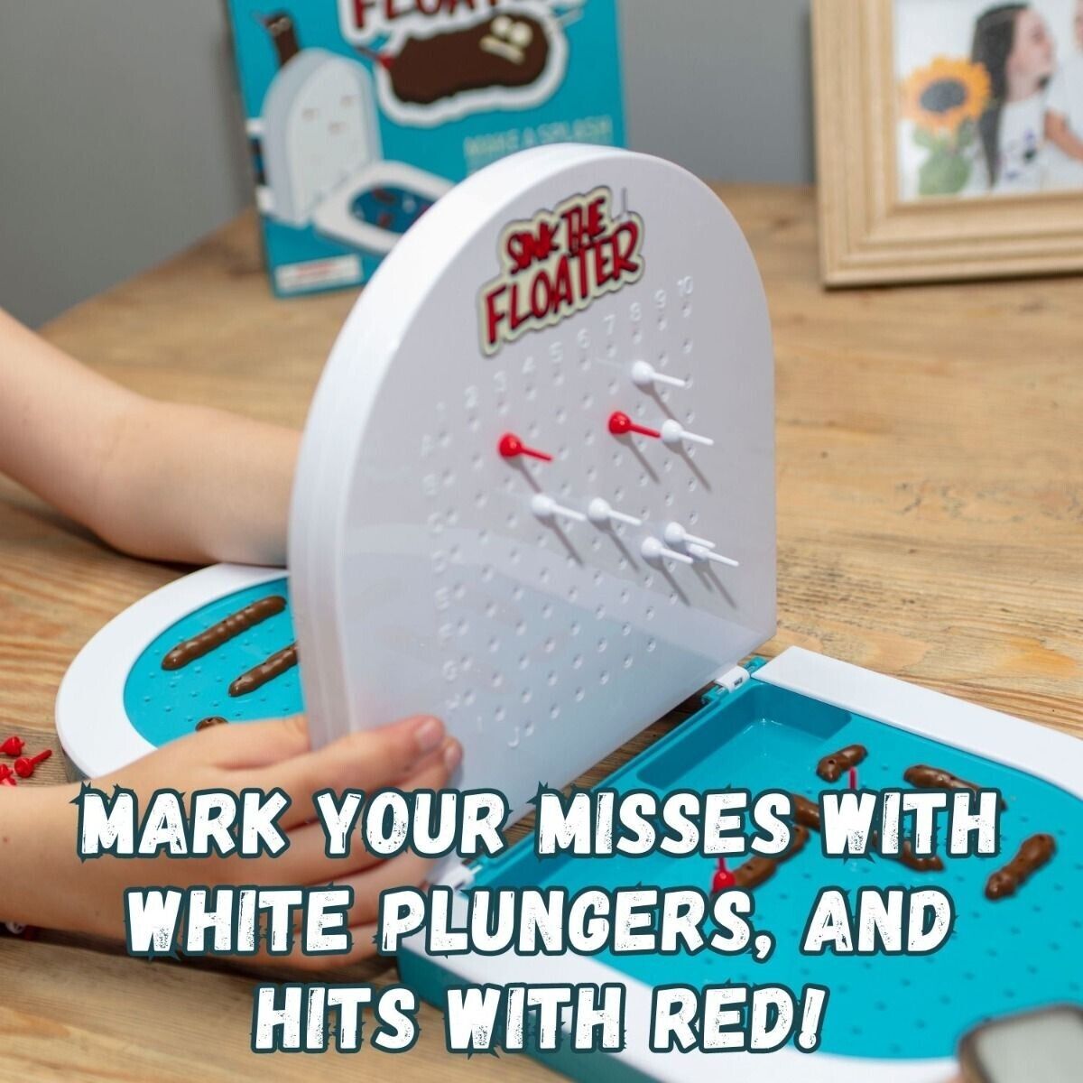 Sink The Poop Floater Juego de mesa para 2 jugadores Niños Divertido Stink Pedo Inodoro Turd