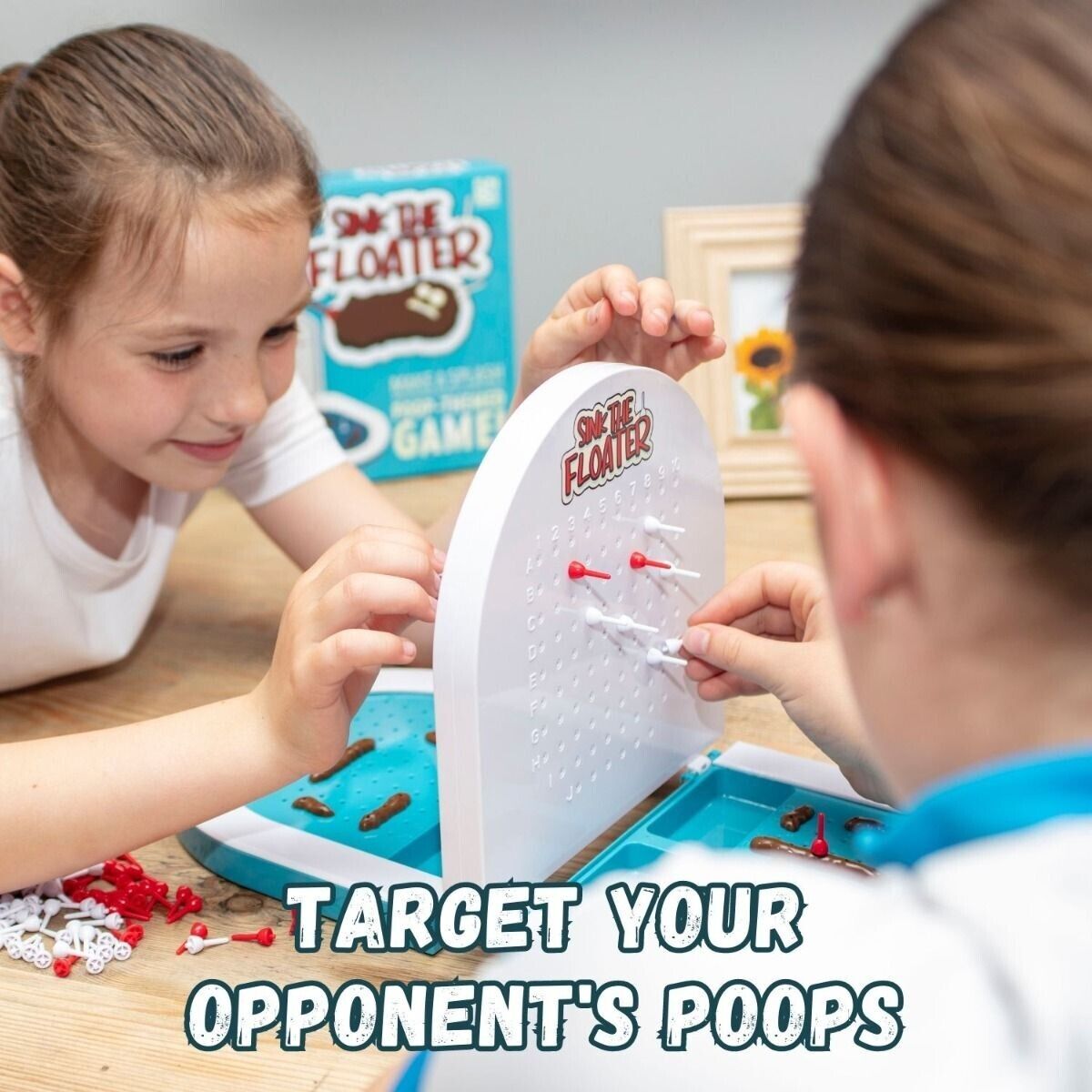 Sink The Poop Floater Juego de mesa para 2 jugadores Niños Divertido Stink Pedo Inodoro Turd