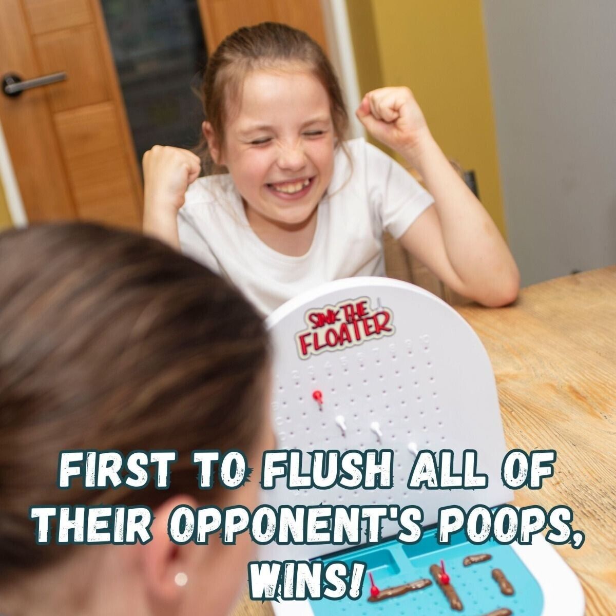 Sink The Poop Floater Jeu de société 2 joueurs pour enfants Funny Stink Fart Toilet Turd