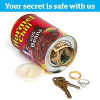 Hormel ® Chili with Beans Secret Safe - Decoy Security Bank - Joyería con monedas en efectivo