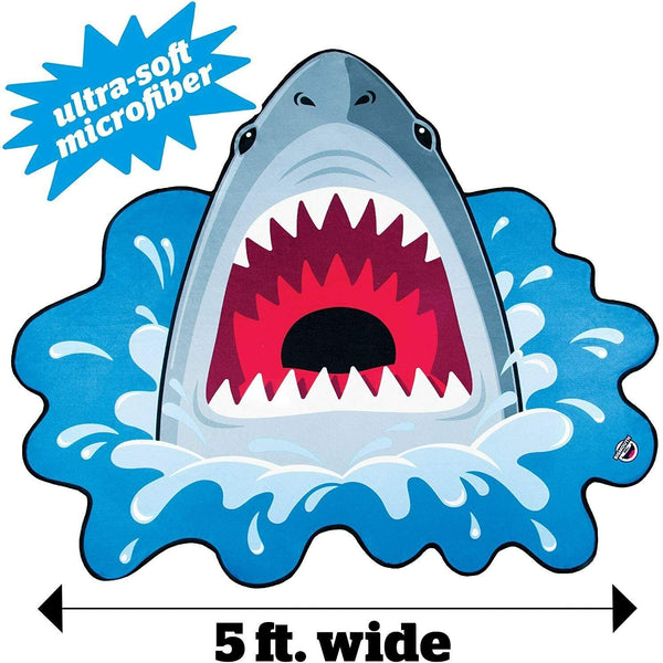 GIANT SHARK ATTACK JAWS - Beach Pool Shower Towel Blanket Cover - BigMouth Inc.