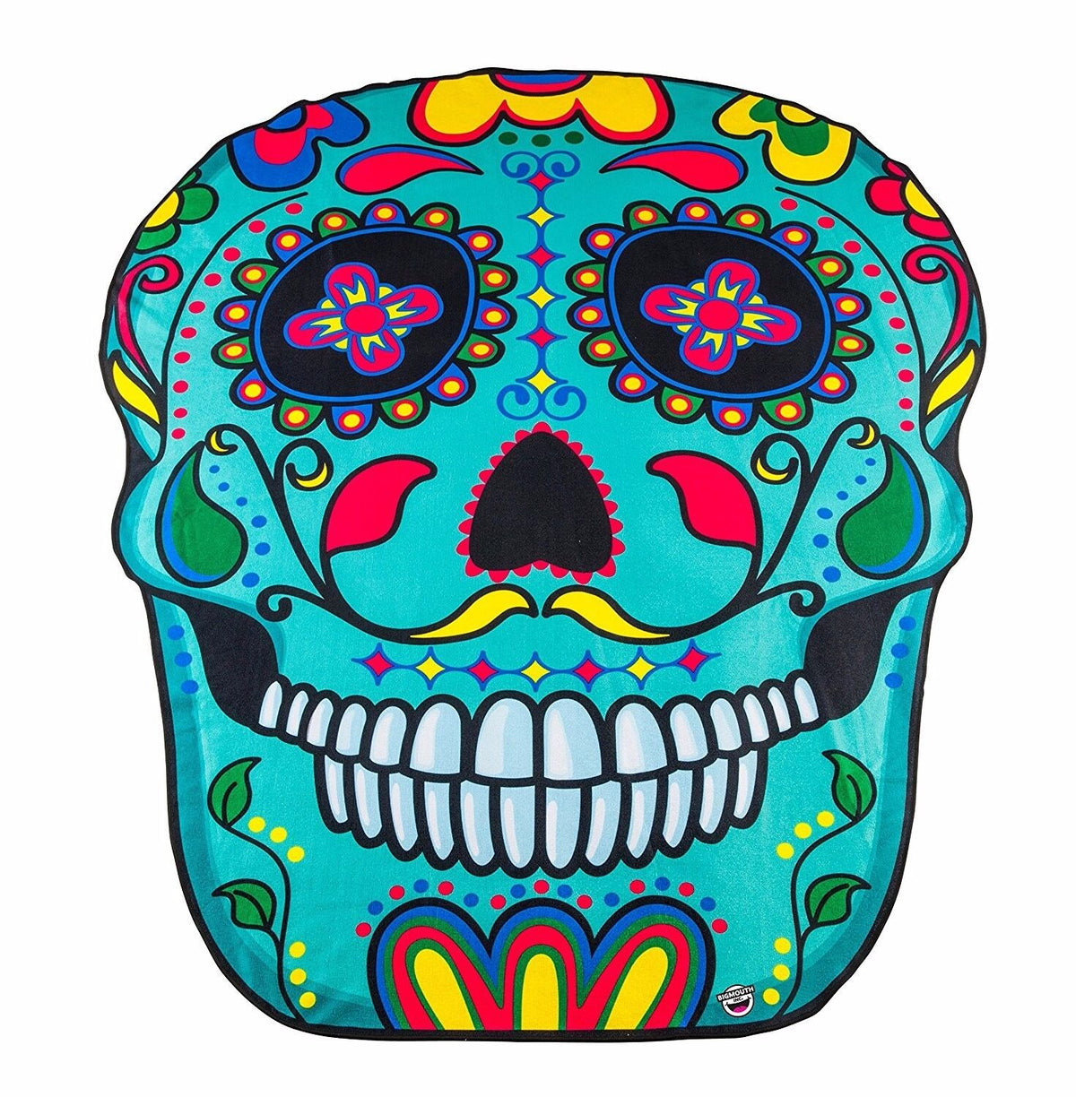 GIANT 5 FT SUGAR SKULL - Beach Pool Shower Towel Blanket - BigMouth Inc.