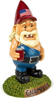BigMouth Gnamerica Garden Gnome Redneck Cerveza Bebiendo EE.UU. Orgullosa Estatua Americana