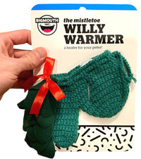 THE CHRISTMAS MISTLETOE Willy Warmer Weener Knitted Crochet Sock - GaG Joke Gift