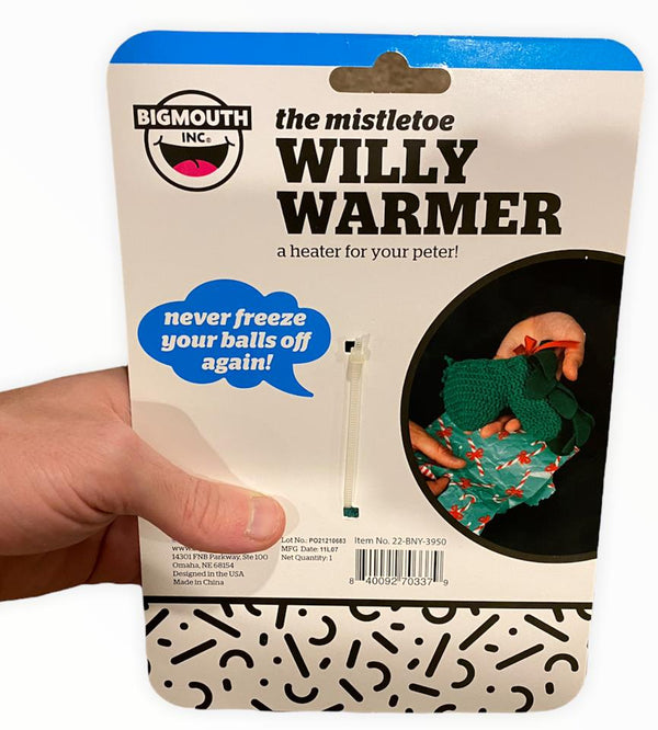 EL MUÉRDAGO DE NAVIDAD Willy Warmer Weener Calcetín de ganchillo de punto - Regalo de broma GaG