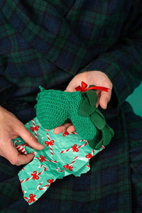 THE CHRISTMAS MISTLETOE Willy Warmer Weener Knitted Crochet Sock - GaG Joke Gift