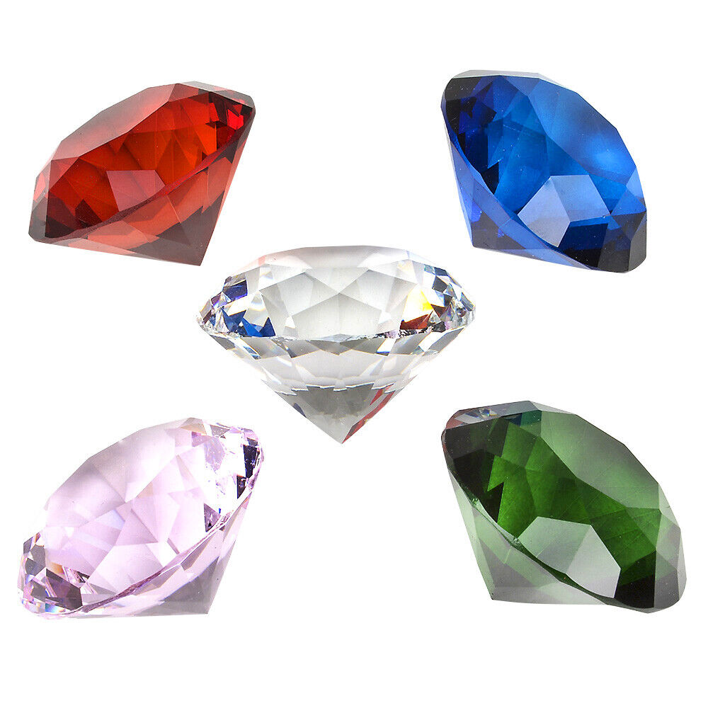 JUEGO DE 12 PIEDRAS DE JOYERÍA DE DIAMANTES DE CRISTAL FAUX GIGANTE - ¡Colores increíbles!