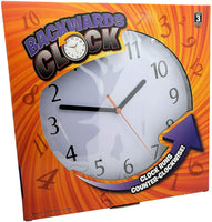 Reloj de pared al revés de 9 "en sentido contrario a las agujas del reloj, juguete de regalo de broma