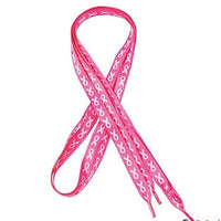 1 par - Cordones para zapatillas con cinta rosa para curar el cáncer de mama