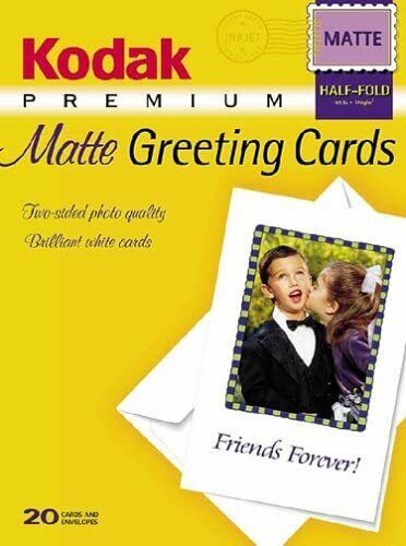 Kodak 1131549 Premium InkJet Matte Greeting Cards 20 Cards and Envelope (New)