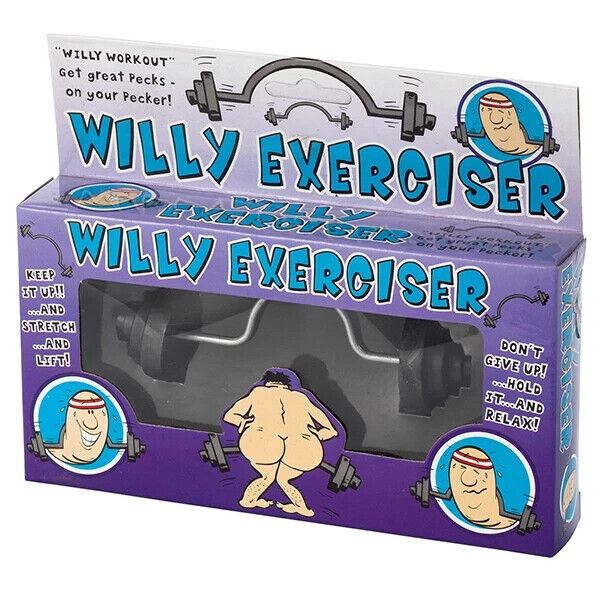 WILLY PECKER EXERCISER Dumbbell - Over Hill Adult Gag Joke Novelty Gift