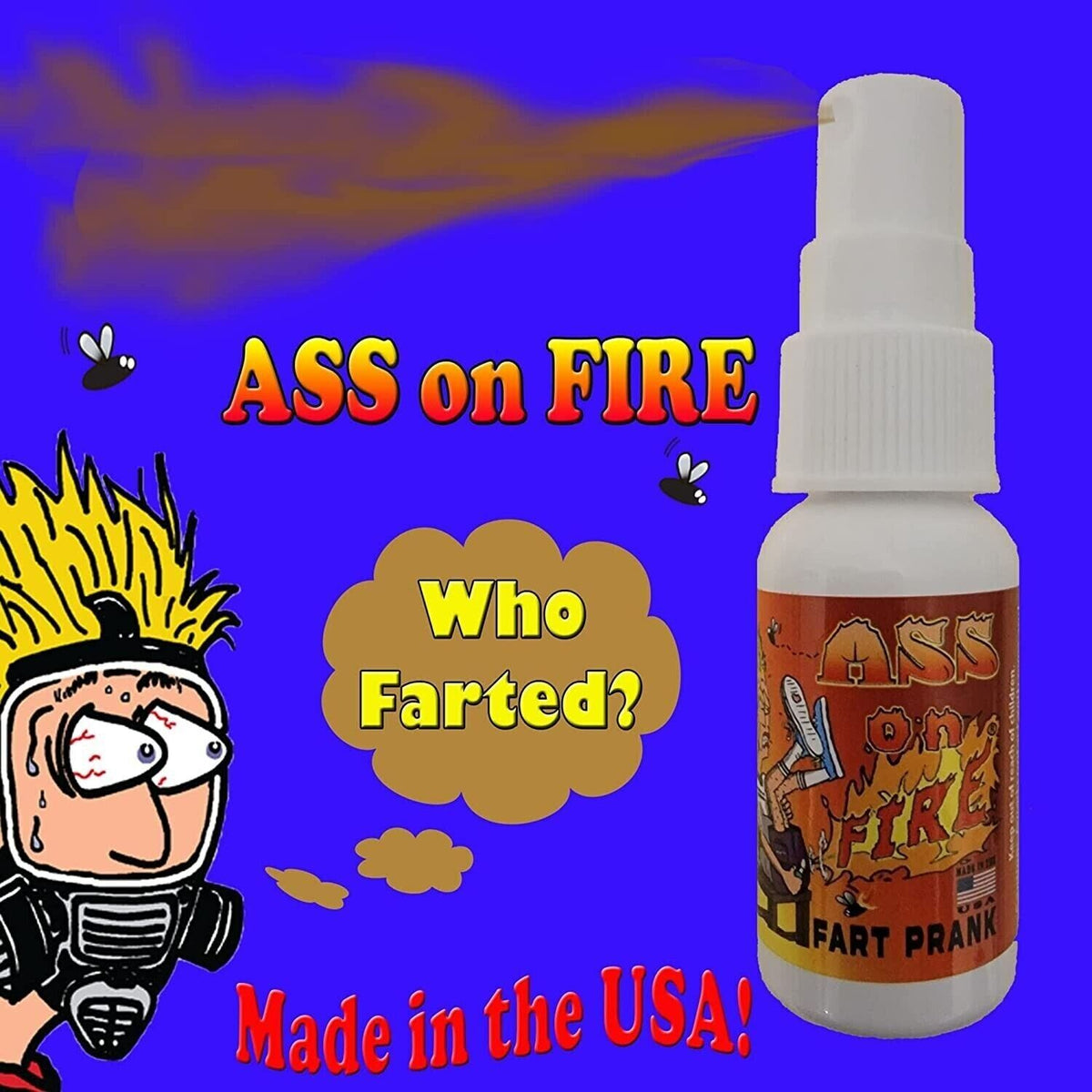 ASS on FIRE 🔥 Botella de spray para pedos de culo líquido Mister - Broma de broma desagradable y apestosa