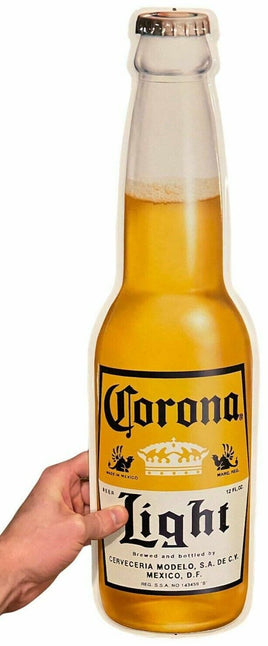 Corona Light Metal Tin Beer Bottle Bar Pub Sign 22” X 6”  Garage Mancave Room