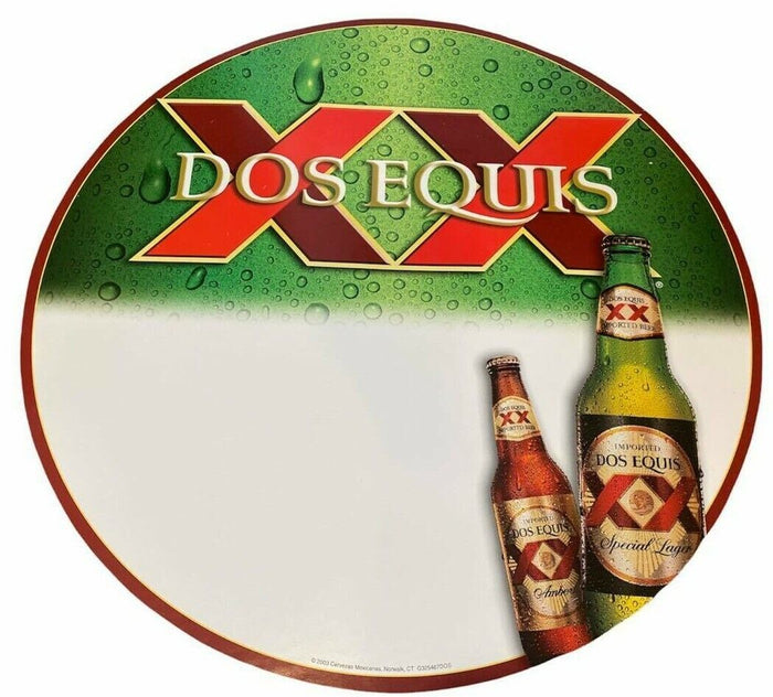 SET OF 2 Dos Equis Beer Bottle Posters Bar Pub Signs - Mancave Wall Decor