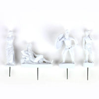 4pk Mini Pot de Plantes Statues de Combat de Dieux Romains Grecs - Cadeau de décoration de jardinière de Jardin