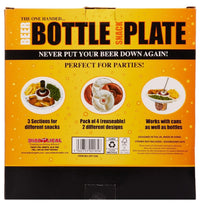 BEER BOTTLE SNACK PLATE - Party Food Platter Tray - Fun Way to Drink & Eat!