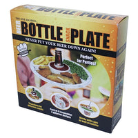 BEER BOTTLE SNACK PLATE - Party Food Platter Tray - Fun Way to Drink & Eat!