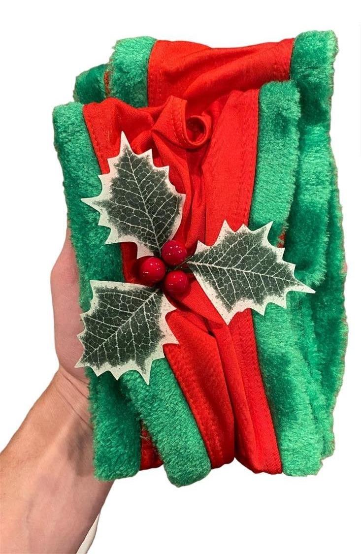 Mistletoe Mankini Christmas Willy Warmer Thong -  Funny Men's Weener Bikini Gift