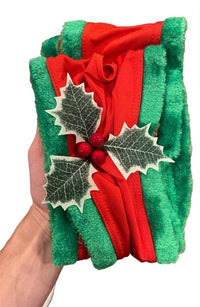 Muérdago Mankini Christmas Willy Warmer Thong - Divertido regalo de bikini Weener para hombre