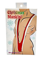 Christmas Santa Mankini Willy Warmer Thong - Regalo de vacaciones de bikini Weener para hombre