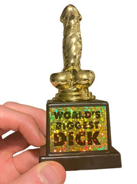 Trofeo Dick más grande del mundo - Premio de Oro Willy Pecker - Regalo de broma para adultos