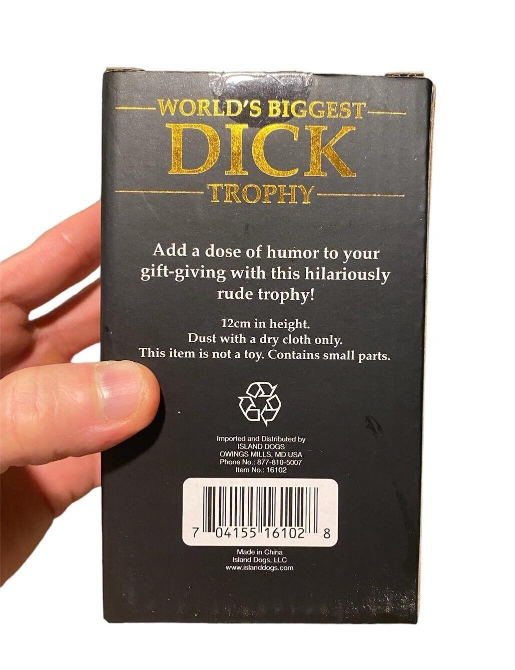 World's Biggest Dick Trophy - Willy Pecker Golden Award - Adult Joke Gag Gift