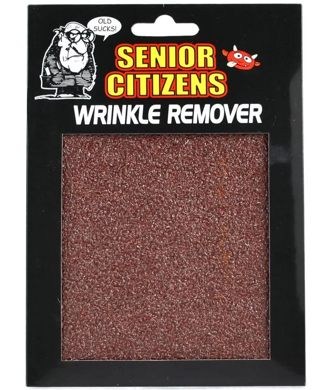 Over the Hill Wrinkle Remover ( Sandpaper lol )  Senior Christmas Gag Joke Gift