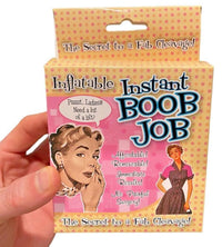 Trabajo de pecho instantáneo inflable - Embalaje retro divertido - Regalo novedoso de broma de boobie