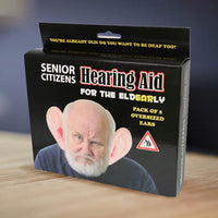 2pk JUMBO EARS  Hearing Aids - Over the Hill Old Classic Gag Joke Novelty Gift