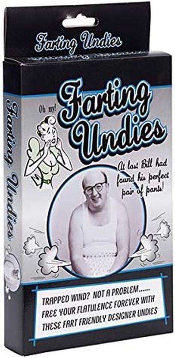 FARTING UNDIES - Fart Friendly Flatulence Sous-vêtements Funny Joke GaG Cadeau de vacances