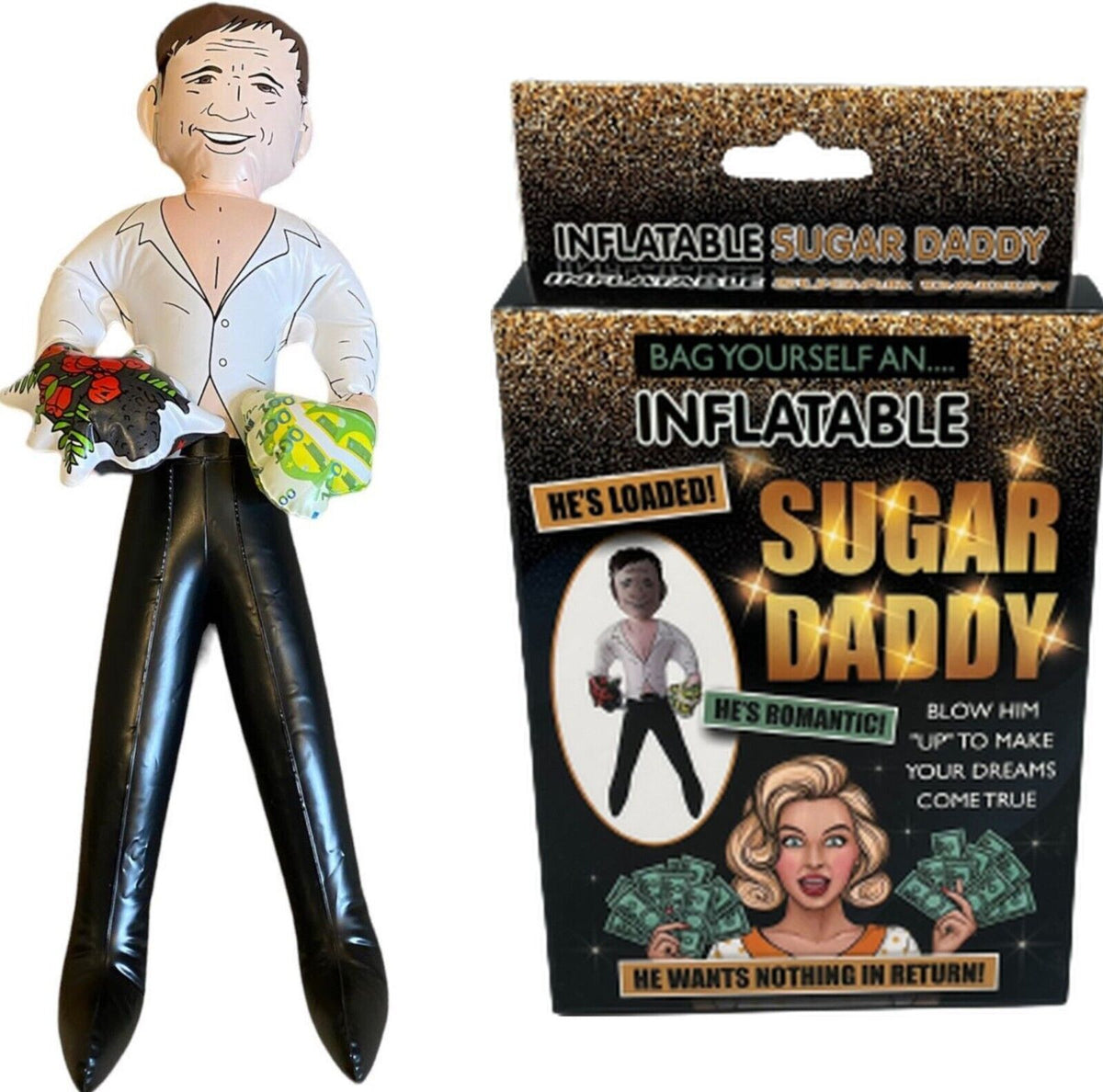 SUGAR DADDY GONFLABLE - Poupée fantaisie gonflable beau petit ami - Il est chargé !