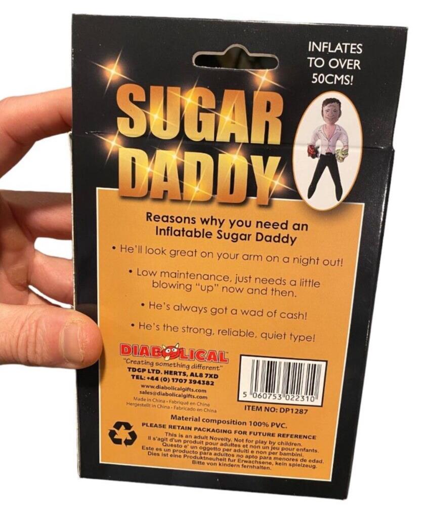 SUGAR DADDY INFLABLE - Muñeco novedoso inflable para novio guapo - ¡Está cargado!