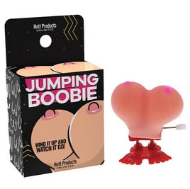 Jumping Boobie - Wind up Walking Boobies - Divertido regalo de broma para adultos, novedad en despedida de soltera