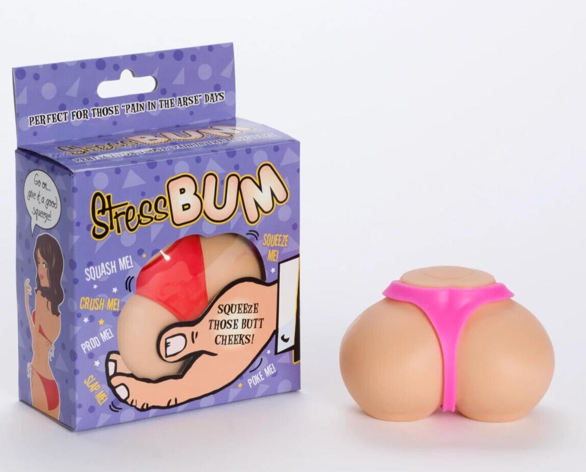 STRESS BUM - Pressez un butin cul bout à bout Squishy Fidget adulte nouveauté cadeau jouet