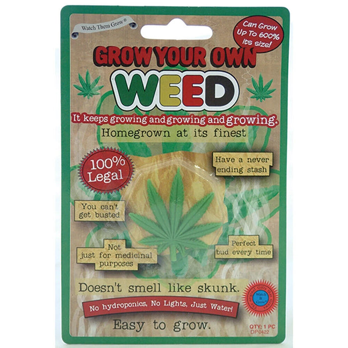 Cultivez votre propre WEED - Feuille de pot hystérique Adulte Gag Blague Prank Stoner Cadeau