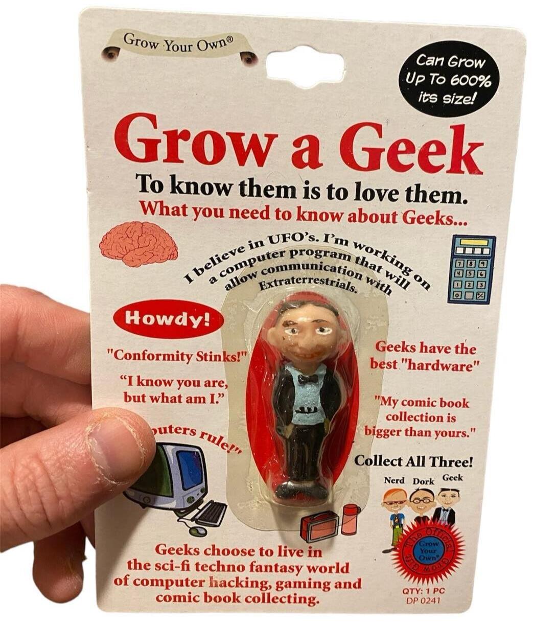 SET OF 3 Grow your own  DORK - NERD - GEEK - Fun Gag Joke Novelty