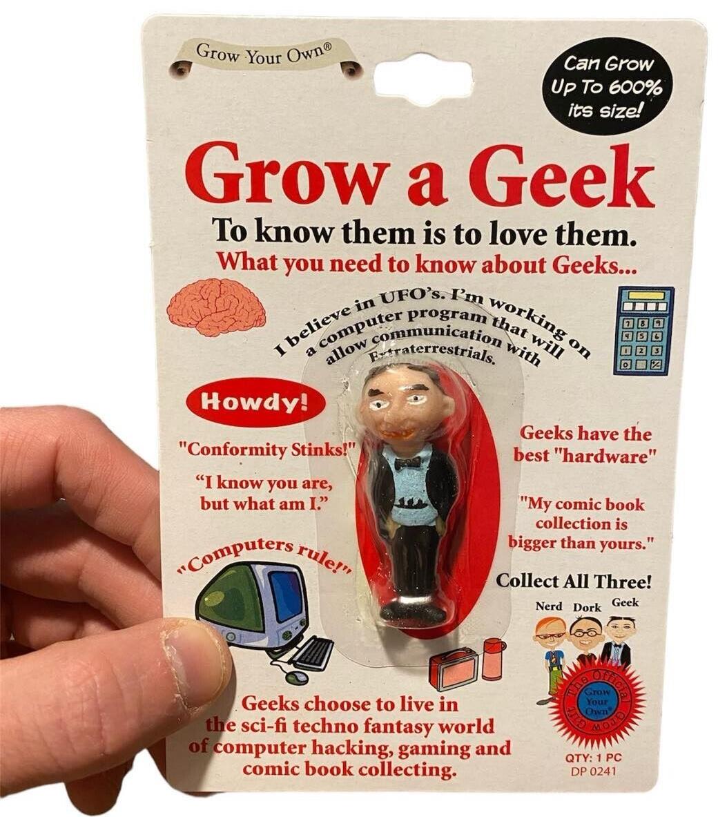 CONJUNTO DE 3 Haz crecer tu propio DORK - NERD - GEEK - Divertida broma de broma Novedad